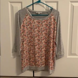 🌺 WONDERLAND 3/4 Sleeve Top Size S 🌺